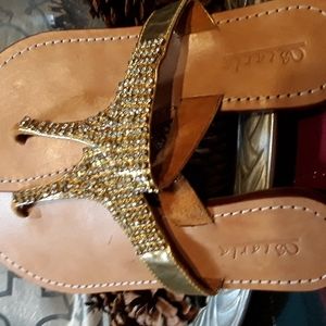 9.5 Gold Bling Sandals